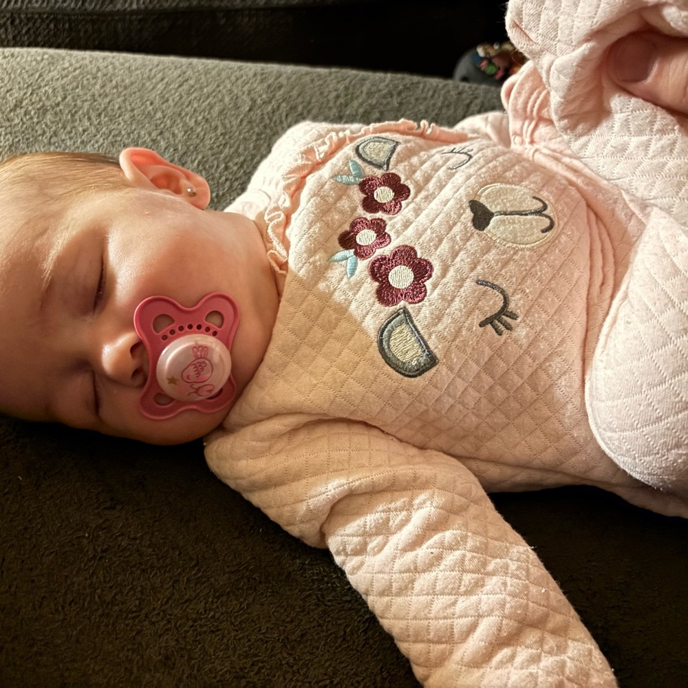 Chick Pea Pink Quilted Bear One Piece